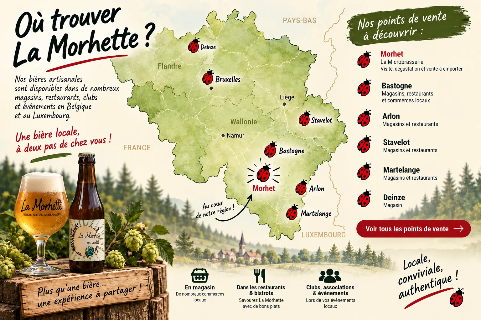 Où trouver La Morhette en Belgique et au Luxembourg